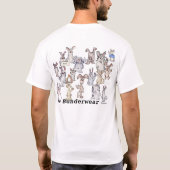 Niet dragen van Bundies Cartoon Rabbits Funny T Sh T-shirt (Achterkant)