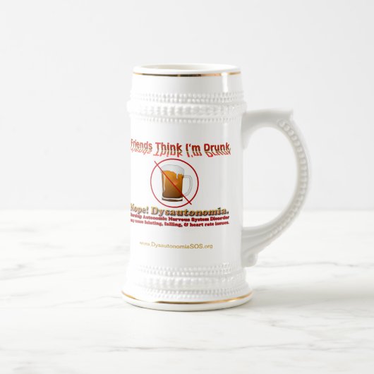 Niet Drink, alleen Dysautonomia Stein Bierpul (Rechts)