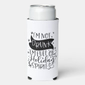 Niet Drink gewoon vol vakantiedrang | XMAS-Drink Seltzer Blikjeskoeler (Seltzer Voorkant)