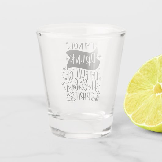 Niet Drink gewoon vol vakantiedrang | XMAS-Drink Shot Glas (Achterkant)