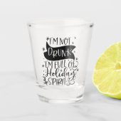 Niet Drink gewoon vol vakantiedrang | XMAS-Drink Shot Glas (Voorkant)