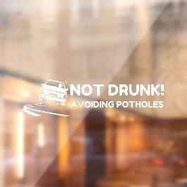 Niet drink het vermijden van kuilen raamsticker