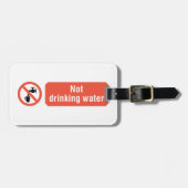 Niet Drink teken voor waterveiligheid Bagagelabel (Voorkant horizontaal)
