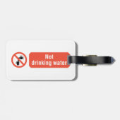Niet Drink teken voor waterveiligheid Bagagelabel (Achterkant horizontaal)