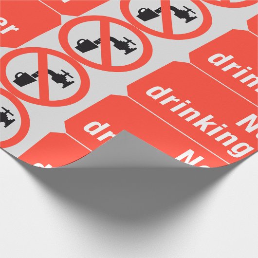 Niet Drink teken voor waterveiligheid Cadeaupapier