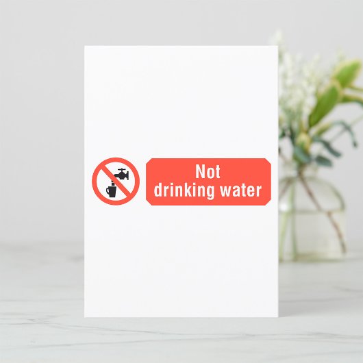 Niet Drink teken voor waterveiligheid Kaart