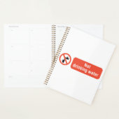 Niet Drink teken voor waterveiligheid Planner (Display)