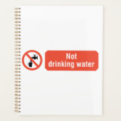 Niet Drink teken voor waterveiligheid Planner (Voorkant)