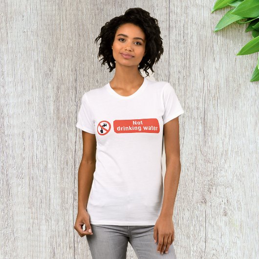Niet Drink teken voor waterveiligheid T-shirt