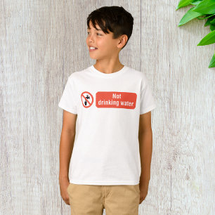Niet Drink teken voor waterveiligheid T-shirt