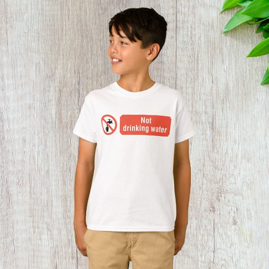 Niet Drink teken voor waterveiligheid T-shirt