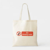 Niet Drink teken voor waterveiligheid Tote Bag (Achterkant)