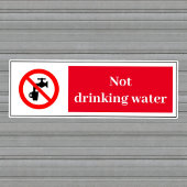 Niet Drink wateretiket Sticker