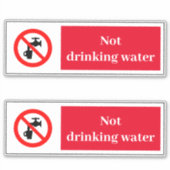 Niet Drink wateretiket Sticker (Voorkant)