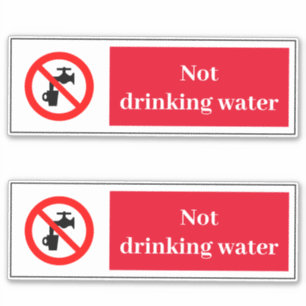 Niet Drink wateretiket Sticker