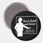 NIET DRINKEN EN AFLEIDEN T-shirt Magneet (Voorkant / Achterkant)