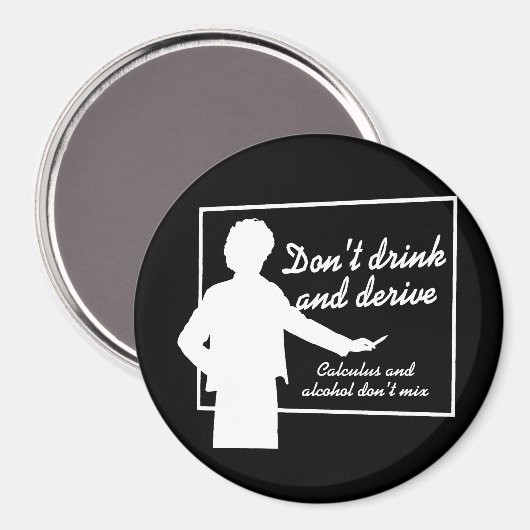 NIET DRINKEN EN AFLEIDEN T-shirt Magneet (Voorkant / Achterkant)