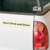 Niet Drinken en autorijden! Bumpersticker (Op Truck)