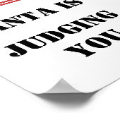 Niet Drinken en autorijden - De Kerstman beoordeel Poster (Hoek)