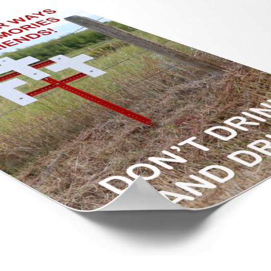 Niet Drinken en autorijden! Poster (Hoek)