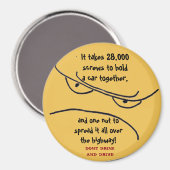 NIET DRINKEN EN DRIJFMAGNEET MAGNEET (Voorkant / Achterkant)