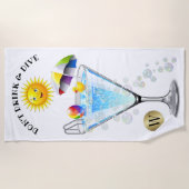 Niet Drinken en duiken strandhanddoek Strandlaken (Voorkant)