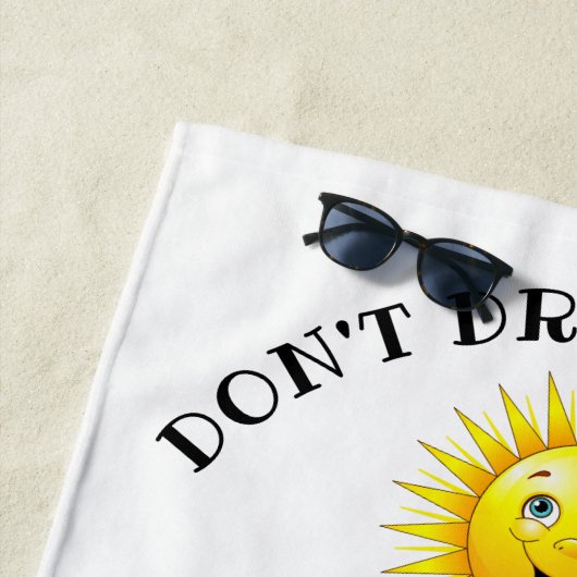 Niet Drinken en duiken strandhanddoek Strandlaken (In situ)