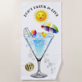 Niet Drinken en duiken strandhanddoek Strandlaken (Voorkant)
