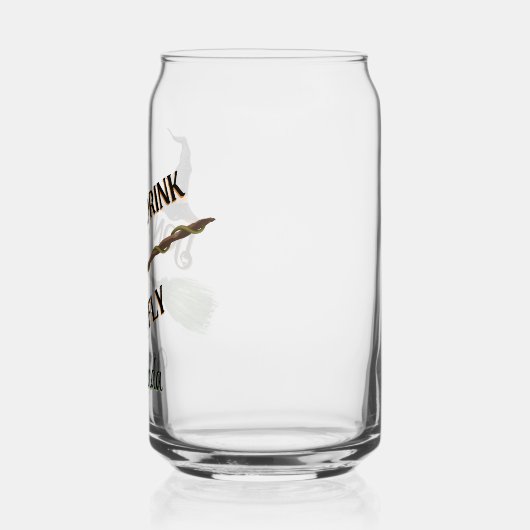 Niet Drinken en grappig vliegen Blikvorm Glas (Links)