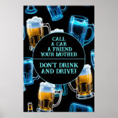 Niet Drinken en rijden 2 bar Poster (Voorkant)