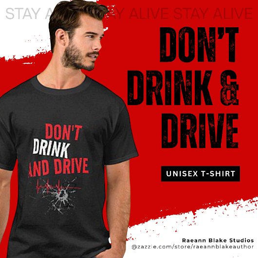 Niet Drinken en rijden bericht T-shirt