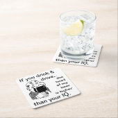 Niet Drinken en rijden Quote Kartonnen Onderzetters (Insitu)