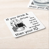 Niet Drinken en rijden Quote Kartonnen Onderzetters (Schuin)