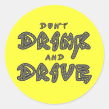 Niet Drinken en rijden Sticker