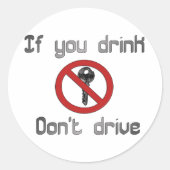 Niet Drinken en rijden Sticker (Voorkant)
