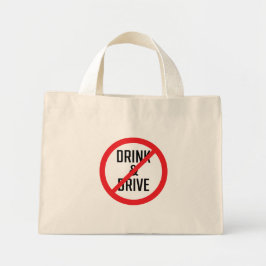 Niet Drinken en rijden teken | Kleine Canvas tas