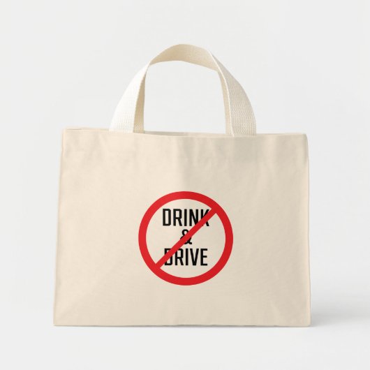Niet Drinken en rijden teken | Kleine Canvas tas (Voorkant)