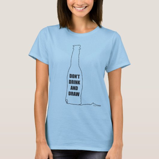 Niet Drinken en tekenen T-shirt (Voorkant)