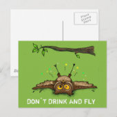 NIET DRINKEN EN VLIEGEN BRIEFKAART (Voorkant / Achterkant)