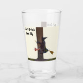 Niet Drinken en vliegen glas tumbler (Achterkant)