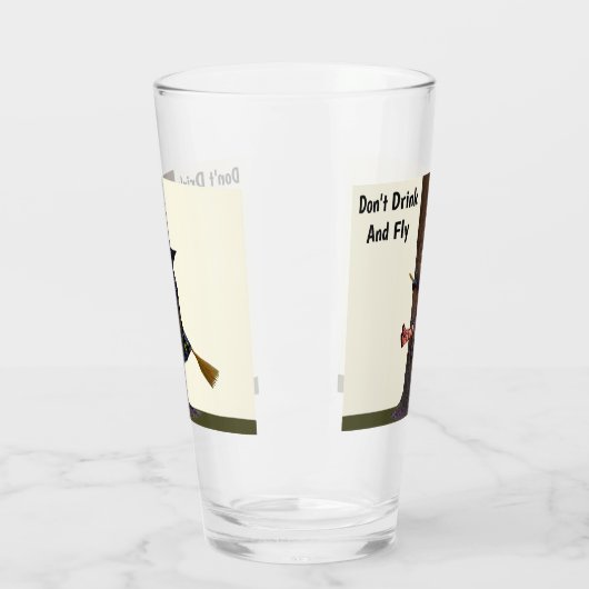 Niet Drinken en vliegen glas tumbler (Links)