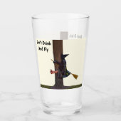 Niet Drinken en vliegen glas tumbler (Voorkant)