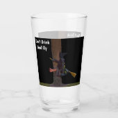 Niet Drinken en vliegen glas tumbler (Achterkant)