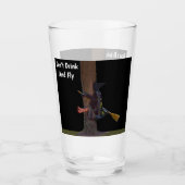Niet Drinken en vliegen glas tumbler (Voorkant)