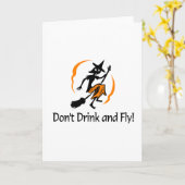 Niet Drinken en vliegen heks Kaart (Gele Bloem)