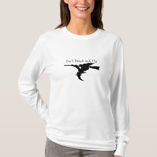 Niet Drinken en vliegen! T-shirt (Voorkant)