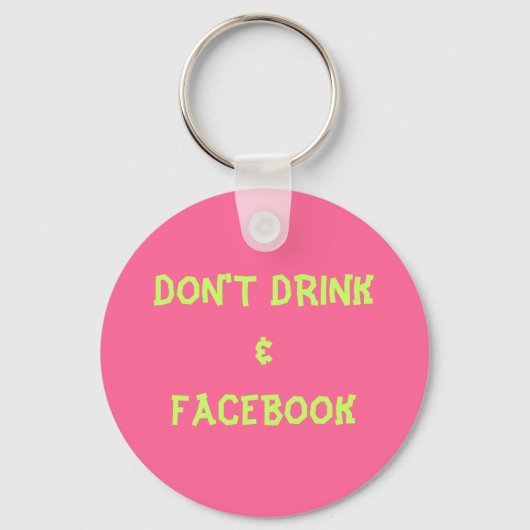 NIET DRINKEN&FACEBOOK SLEUTELHANGER (Voorkant)