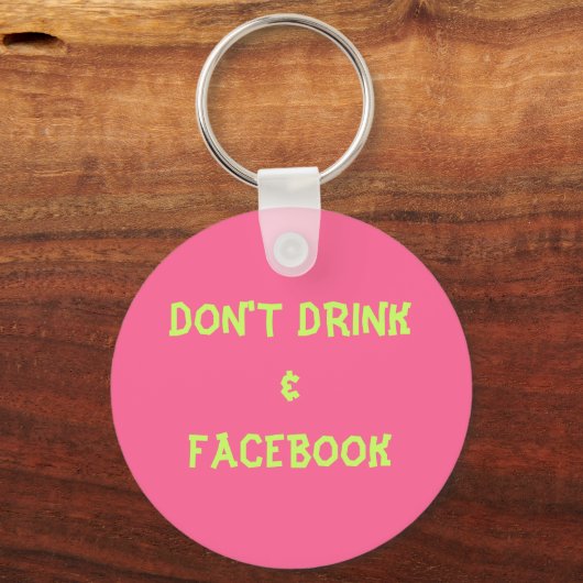 NIET DRINKEN&FACEBOOK SLEUTELHANGER (Voorkant)