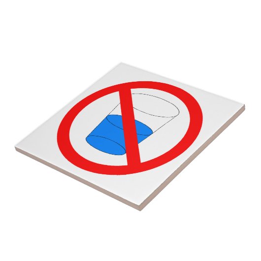 Niet Drinken Tegeltje (Zijkant)