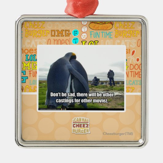 Niet Droevig ben Metalen Ornament (Voorkant)